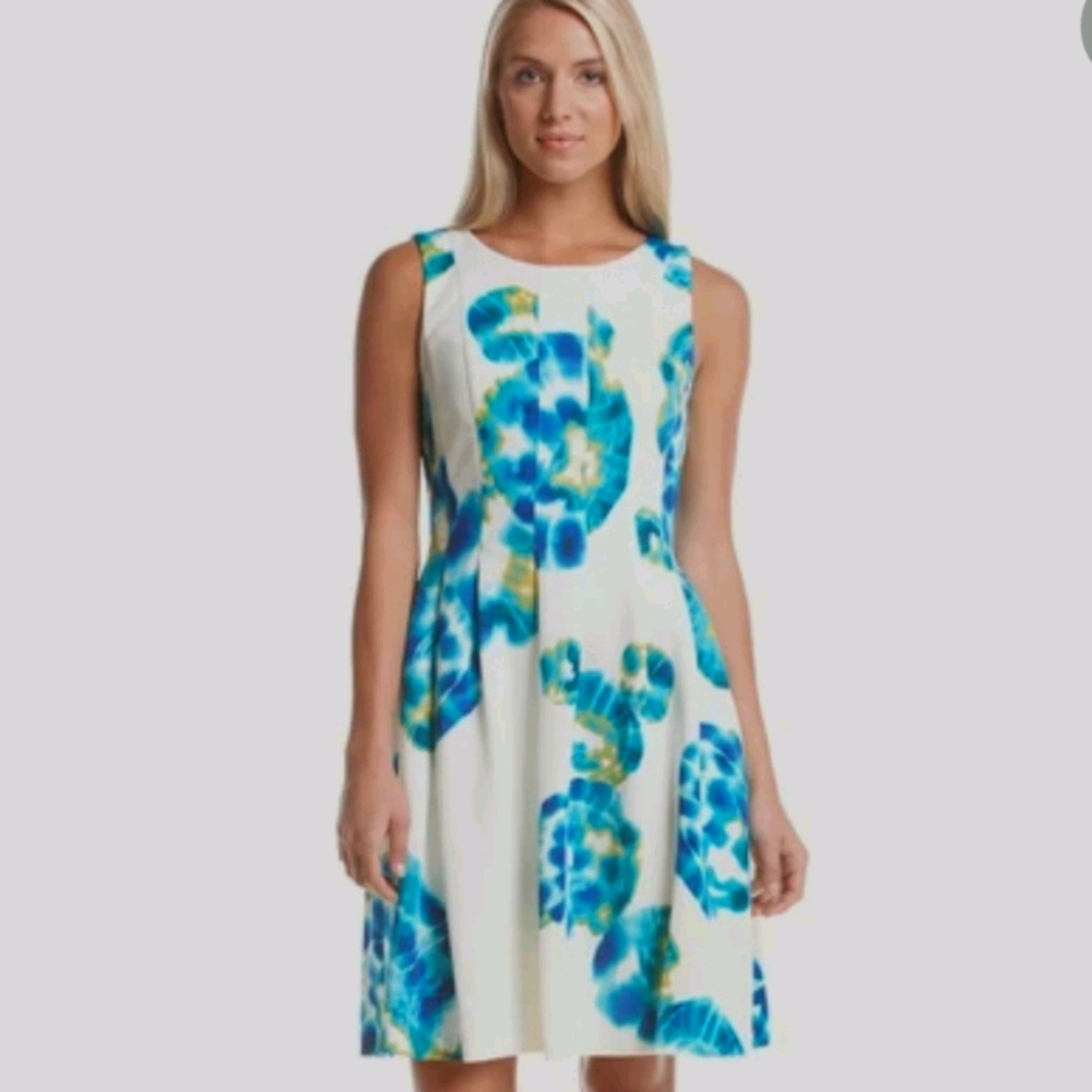 Calvin Klein size12 tie dye print scubba fit dress